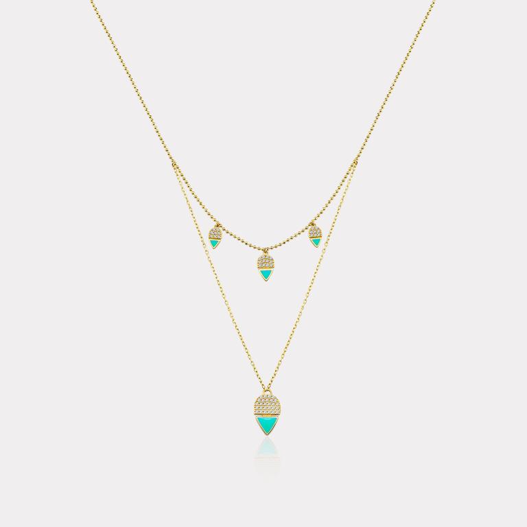 Gold Stones Necklace