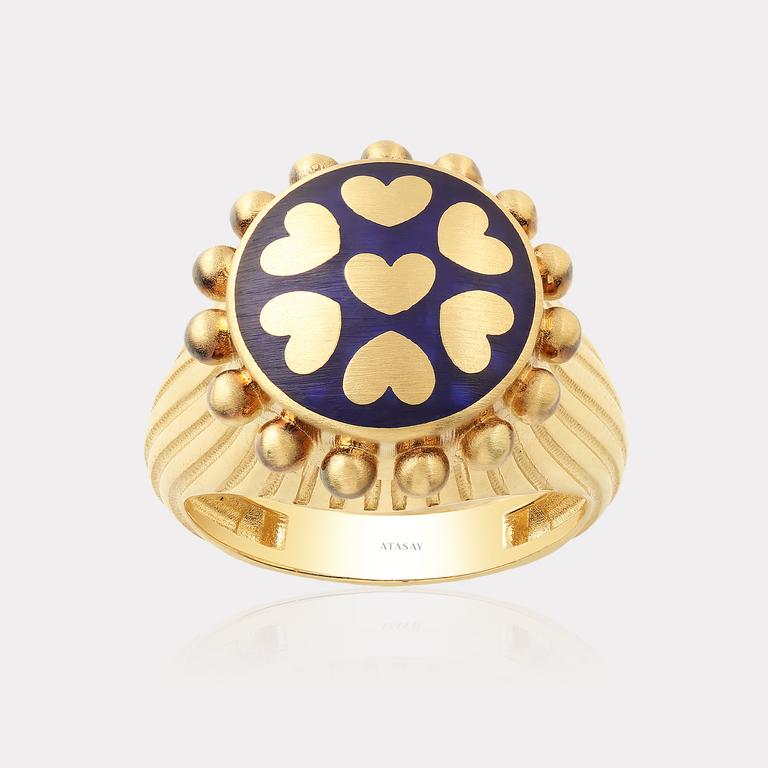 Gold Color Stones Ring