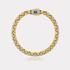 Monaco Chain Sarı Altın Taşlı Bileklik - 6,00 mm