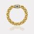 Monaco Chain Sarı Altın Bileklik Taşlı Kilit - 10,00 mm