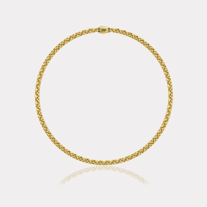 Monaco Chain Sarı Altın Kolye - 5,00 mm