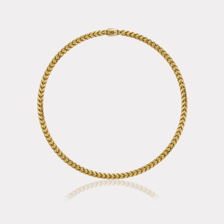 Monaco Chain Sarı Altın Kolye - 5,00 mm