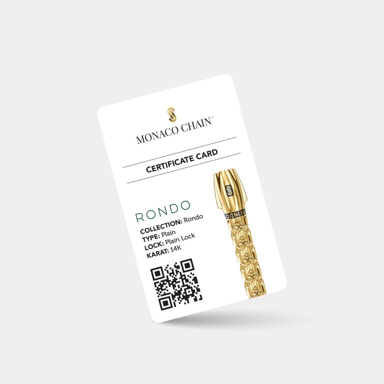 Monaco Chain Sarı Altın Bileklik - 6,00 mm