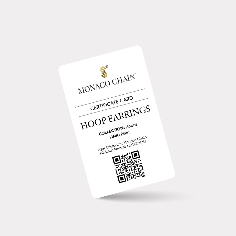 Monaco Chain Sarı Altın Küpe 5 mm