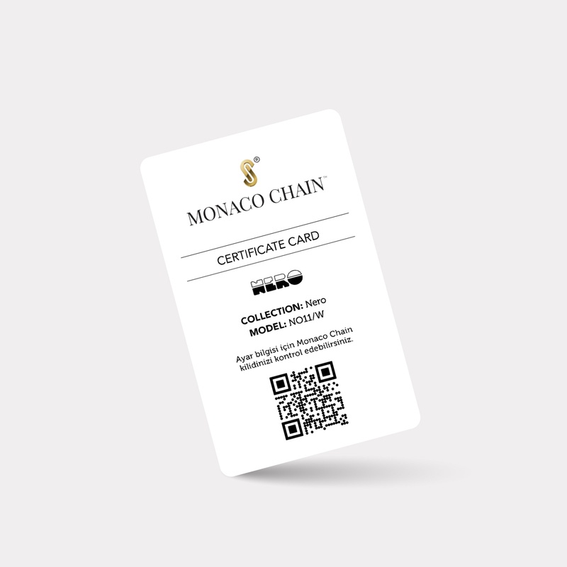 Monaca Chain Sarı Altın Beyaz Taşlı Yüzük