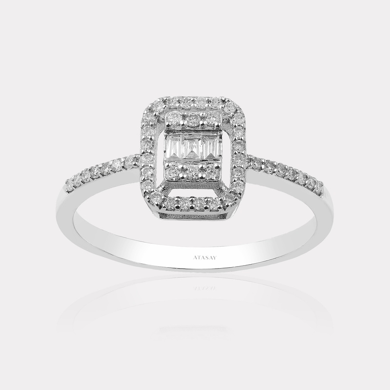 0,22 Ct. Pırlanta Baget Yüzük